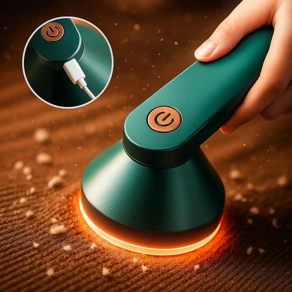CleanMaster - Quitador de Pelusa Eléctrico Recargable | Devuelve la Vida a Tu Ropa en Segundos ⚡